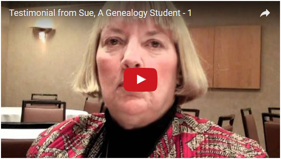 Sue genealogy student review video